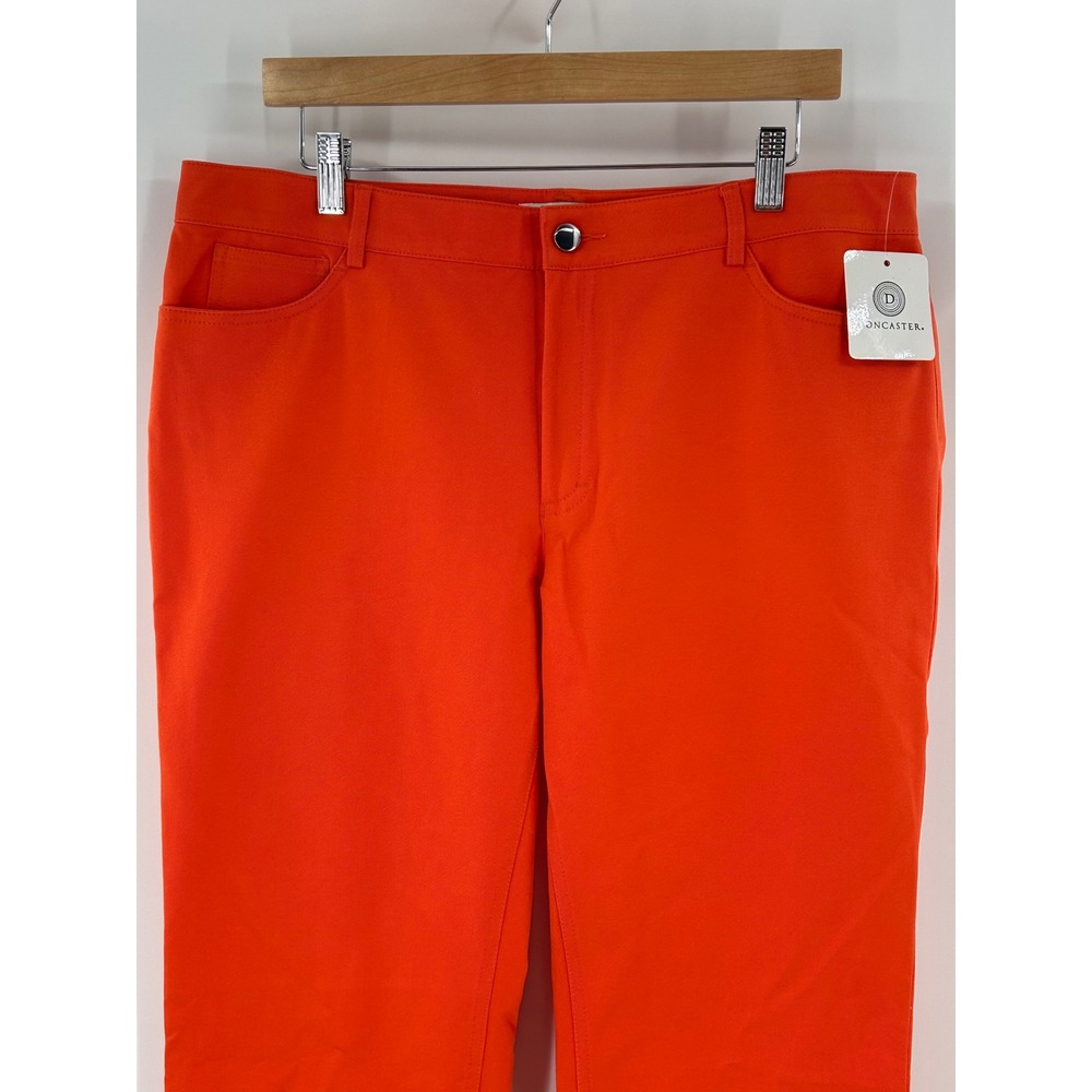 Tanner for Doncaster Orange Straight‎ Leg Stretch Pants M217PT12 Womens 14M NWT